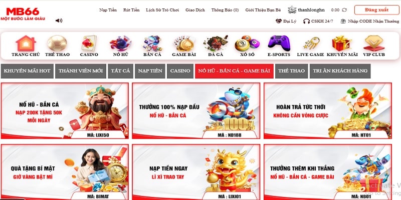 Các chương trình khuyến mãi MB66 hấp dẫn